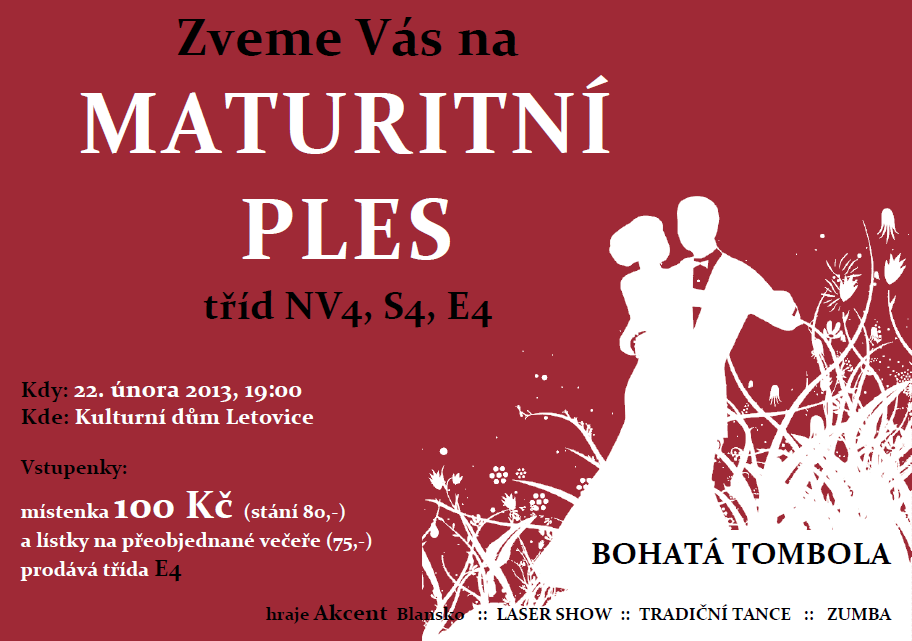 Maturitní ples 2013 - plakát
